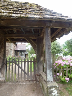Lych gate at Whitbourne Church. 