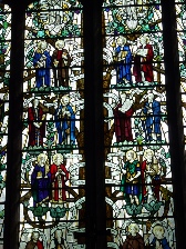 Stained glass windows in Bromyard Church.