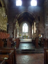 The altar in St Michael and All Angels Church.
