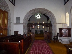 The aisle in Bishop Frome's Church.