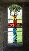Staine glass window in Almeley Church.