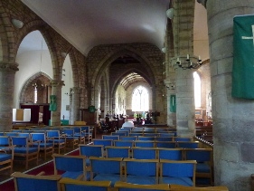 Inside St Peter's Church.