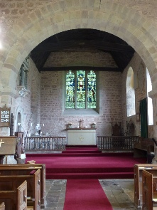 The altar in St Michael's Church. 