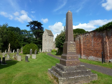 The war memorial in the churchyard of St James.