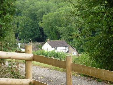 A view over Ruckhall hamlet.