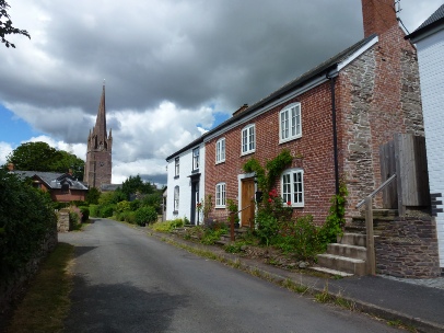 The road to the church in Weobley.