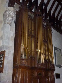 The organ in Eardisley Church. 